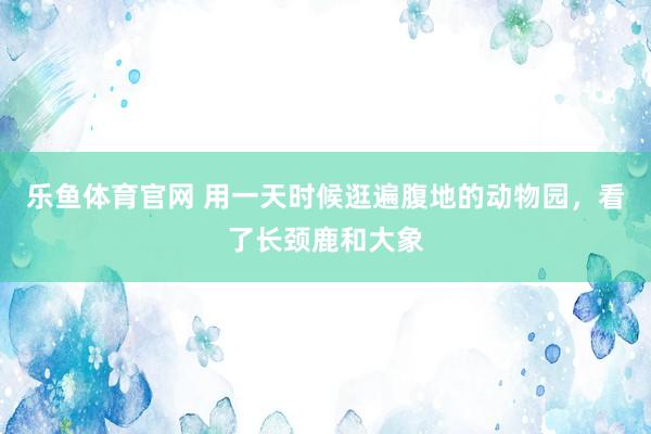 乐鱼体育官网 用一天时候逛遍腹地的动物园，看了长颈鹿和大象