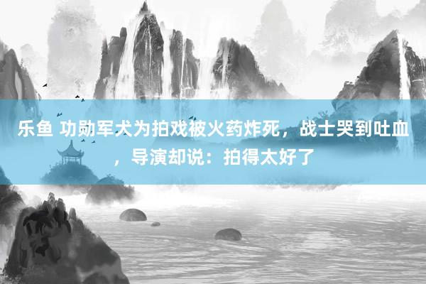 乐鱼 功勋军犬为拍戏被火药炸死，战士哭到吐血，导演却说：拍得太好了