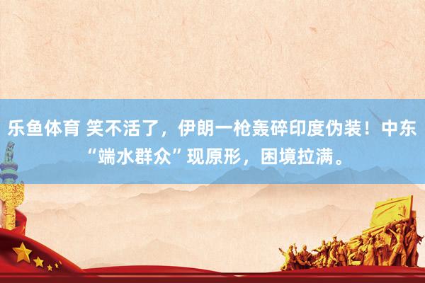 乐鱼体育 笑不活了，伊朗一枪轰碎印度伪装！中东“端水群众”现原形，困境拉满。