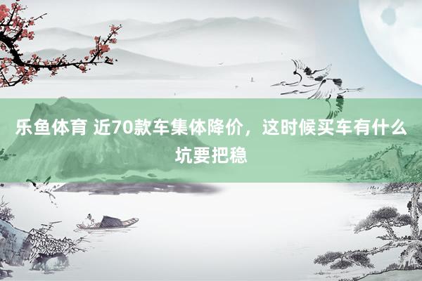 乐鱼体育 近70款车集体降价，这时候买车有什么坑要把稳