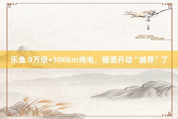 乐鱼 9万级+300km纯电，插混开动“越界”了